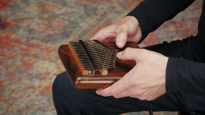 Solid Pickup Kalimba, American Walnut video